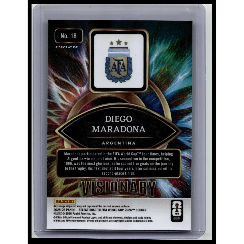 2025-26 Panini Select Road to FIFA World Cup Diego Maradona Visionary #18 Prizm